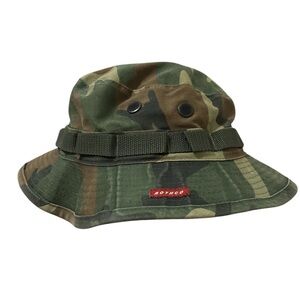 Rothco Woodland Camouflage Hat with Red Logo Patch